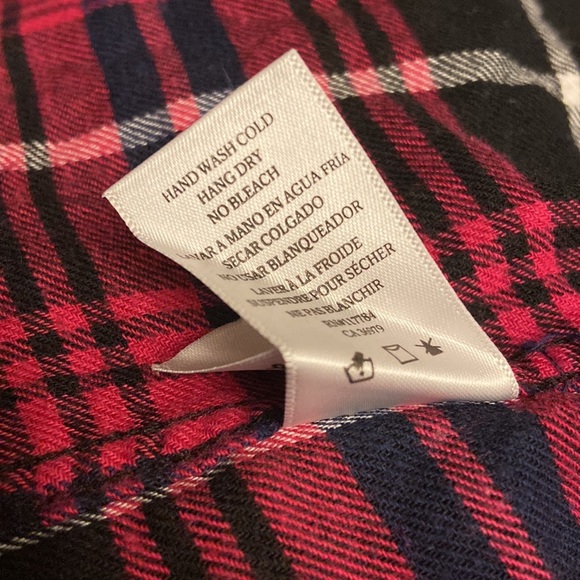 Rails Size Small Brock Plaid Raw Hem Flannel Button Down Long Sleeves Shirt - Picture 7 of 8